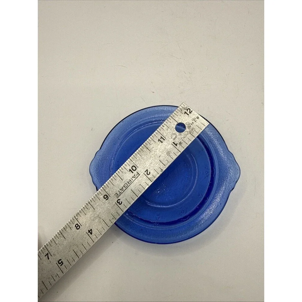 VINTAGE COBALT BLUE DEPRESSION GLASS 3.25 INCH DISH GENTLY USED